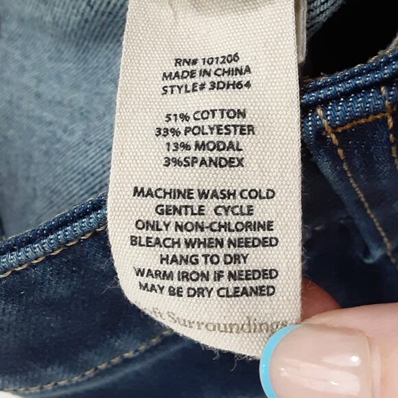 Soft Surroundings The Ultimate Denim Relaxed Straight Pull On Pants Womens MP - Picture 7 of 12